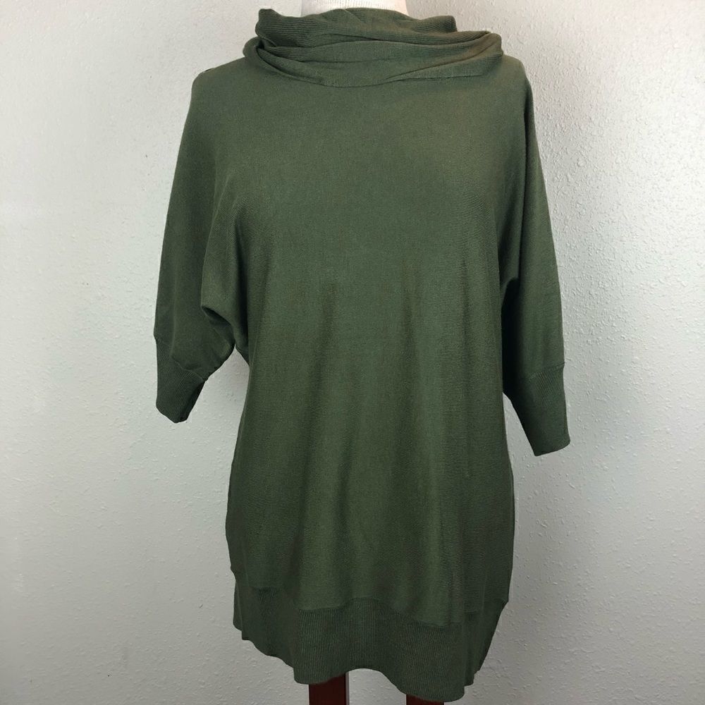 NWT Dress Barn Green Cowl Neck Sweater Size M